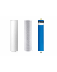 Hydro Logic Stealth RO100 Compatible Three Filter Pack - 100 GPD RO Membrane, Carbon, Sediment Filter for Hydrologic Systems