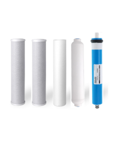 Replacement RO Filter Set: For 50 GPD - 5 Stage Reverse Osmosis Filtration Systems (Includes Membrane)