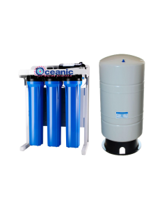 Oceanic Light Commercial 800 GPD - 20" Reverse Osmosis Water Filtration System + Booster Pump +  20 Gallon Tank
