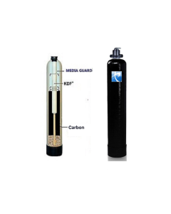 WHOLE HOUSE WATER FILTRATION SYSTEM | 1.5 cu ft Catalytic Carbon + KDF 55 | 10" x 54" MANUAL Backwash Valve