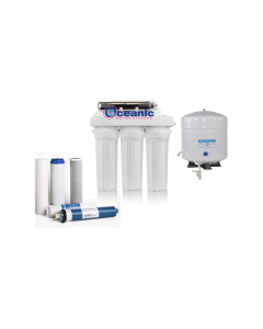 100 GPD - 6 Stage Reverse Osmosis Water Filtration System + Permeate Pump, UV, Anti-scaling RO Filters for WELL WATER