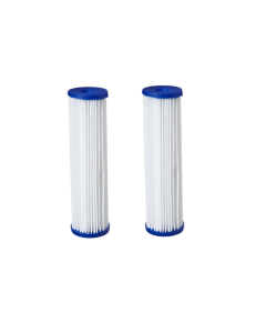 2 Pack: Big Blue Polyester Pleated Sediment Water Filter 4.5" x 20" |10 Micron Nominal Filtration