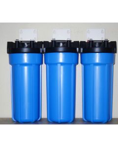 OCEANIC TRIPLE WHOLE HOUSE WATER FILTERS SYSTEM 3/4" FPNT SEDIMENT KDF55 GAC