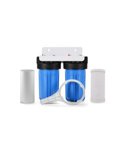 Dual 10" Big Blue Water Filter System w/Bracket (4.5" x 10")