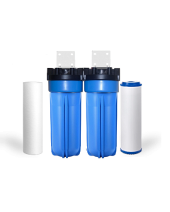 2 STAGE WHOLE HOUSE WATER FILTER SYSTEM 3/4" FPNT  | 3.5" x 10"