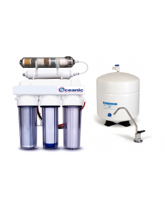 6 Stage Alkaline Reverse Osmosis Drinking Water Filtration System 100 GPD | Permeate Pump, RO pH Alkaline Mineral Filter, Tank - CLEAR