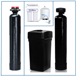 Whole House Package: Water Softener 32,000 Grain + Upflow Carbon Filtration + Drinking Water RO System
