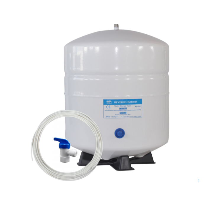 tankRO, RO Water Filtration System Expansion Tank, 2 Gallon Water Tank, Compact Reverse Osmosis Water Storage Pressure Tank with Free 1/4 Tank Ball